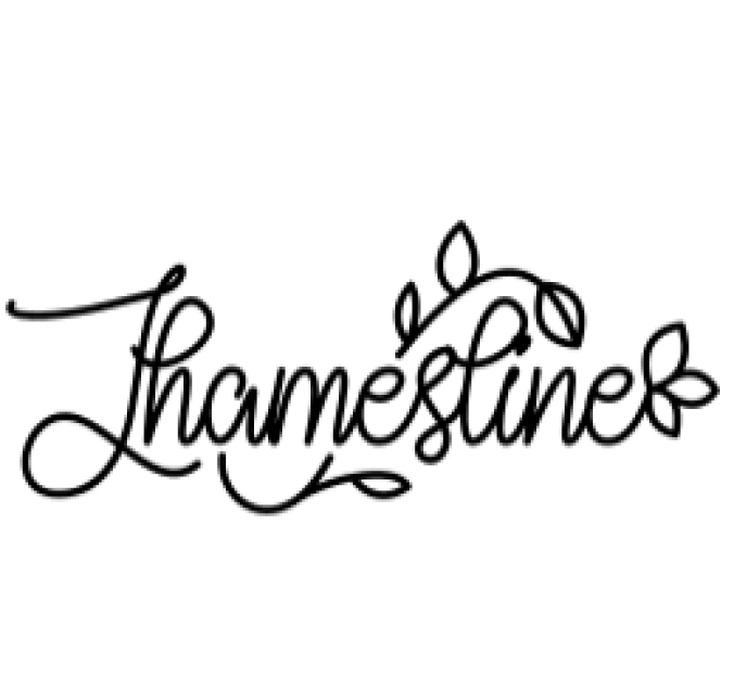 Jhamesline Font Preview