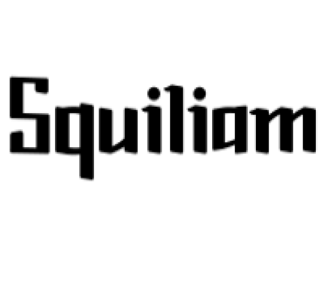 Squiliam Font Preview