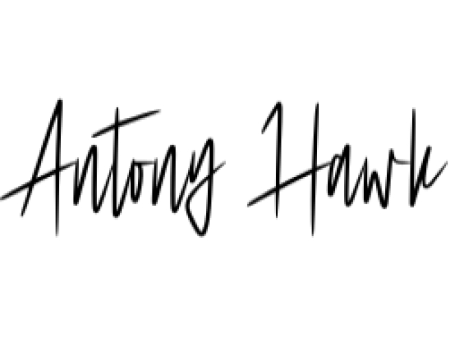 Antony Hawk Font Preview