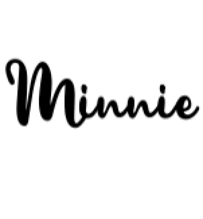 Minnie Font Preview