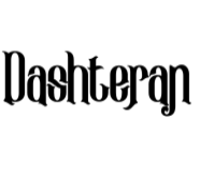 Dashteran Font Preview