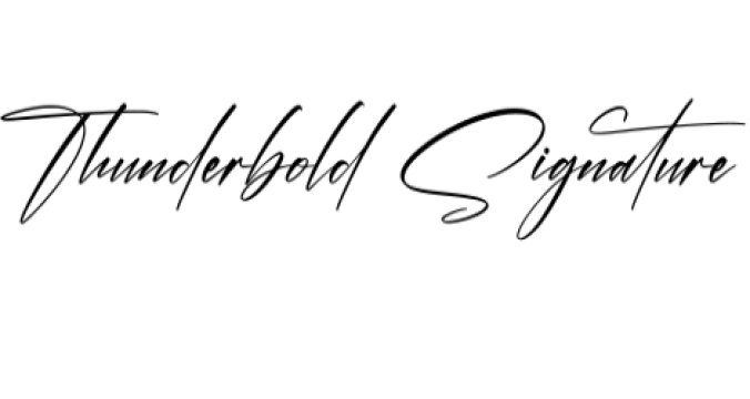 Thunderbold Signature Font Preview