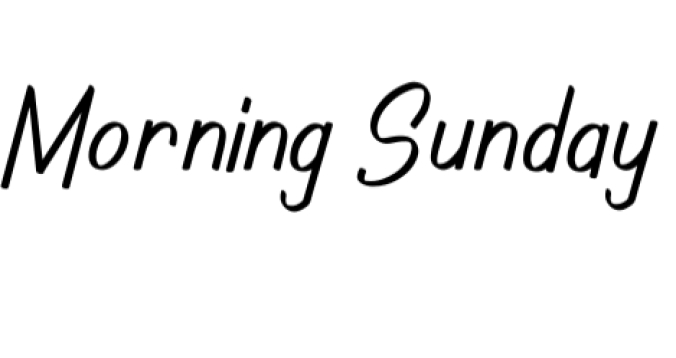 Morning Sunday Font Preview