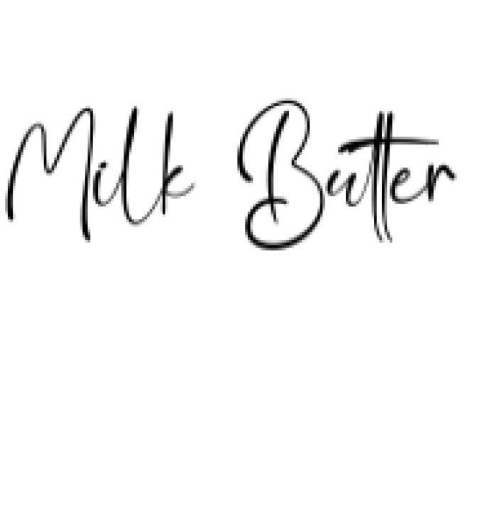 Milk Butter Font Preview