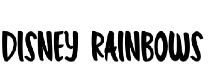 Disney Rainbows Font Preview