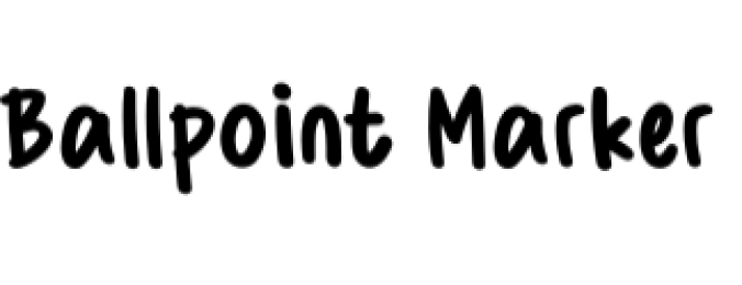 Ballpoint Marker Font Preview