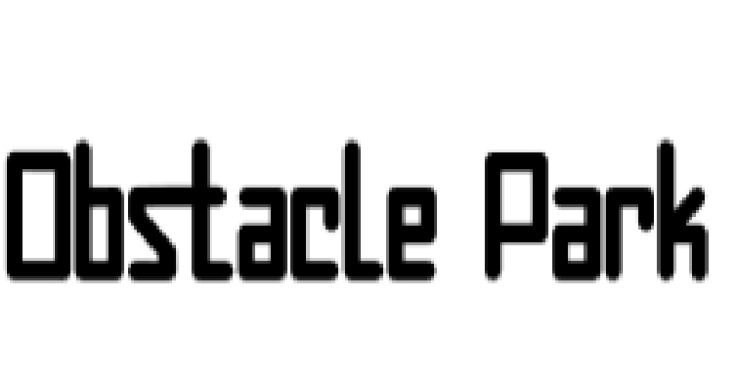 Obstacle Park Font Preview