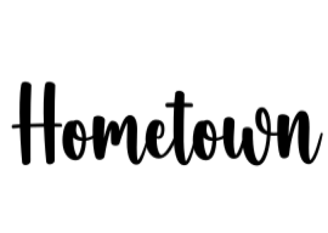 Hometown Font Preview