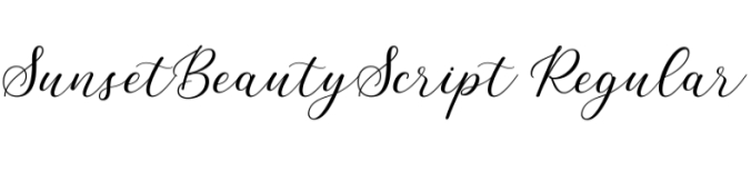 Sunset Beauty Font Preview