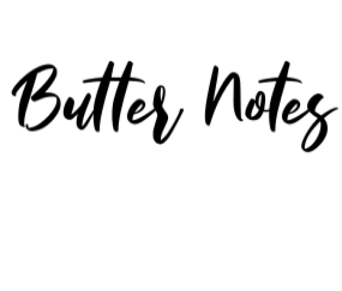 Butter Notes Font Preview
