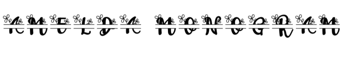 Amelda Monogram Font Preview
