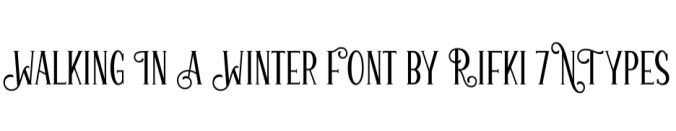 Walking in a Winter Font Preview