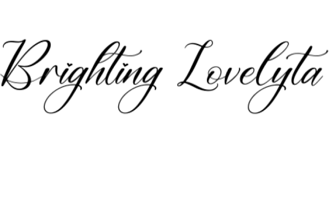 Brighting Lovelyta Font Preview
