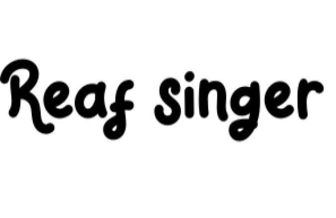 Reaf Singer Font Preview