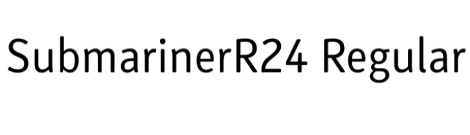 Submariner R24 Font Preview
