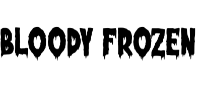 Bloody Frozen Font Preview