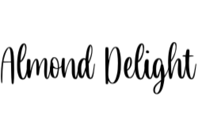 Almond Delight Font Preview