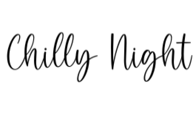 Chilly Night Font Preview