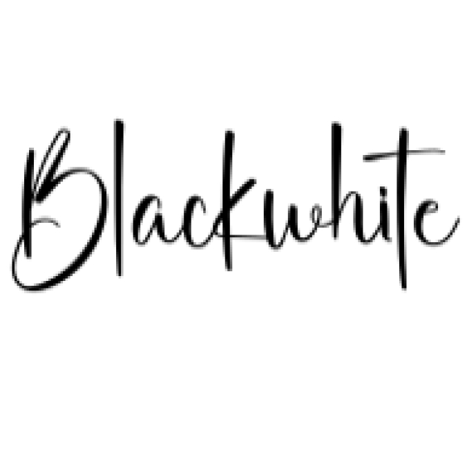Blackwhite Font Preview