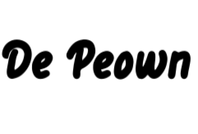 De Peown Font Preview
