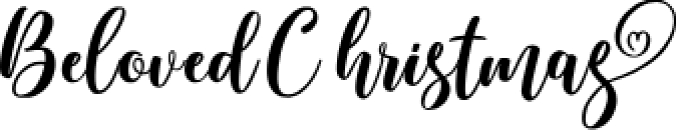 Beloved Christmas Font Preview