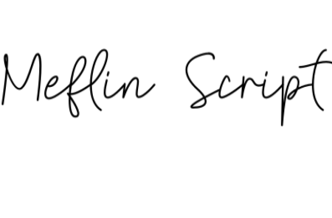 Meflin Script Font Preview