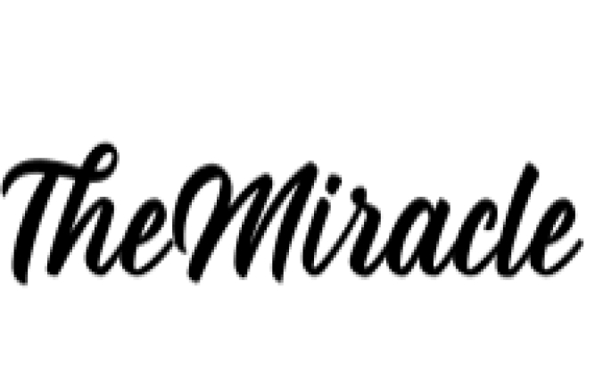 The Miracle Script Font Preview