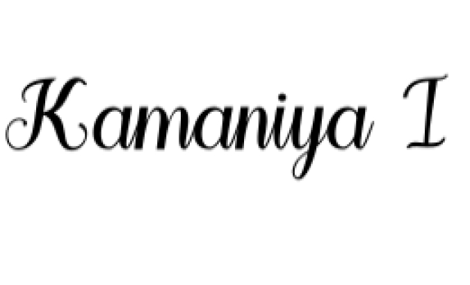 Kamaniya Font Preview