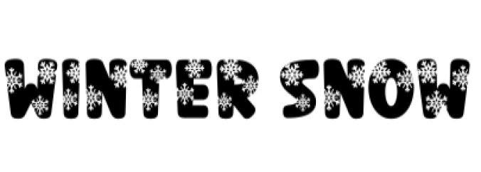 Winter Snow Font Preview