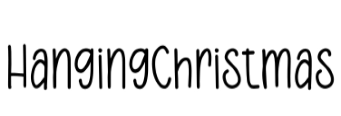 Hanging Christmas Font Preview
