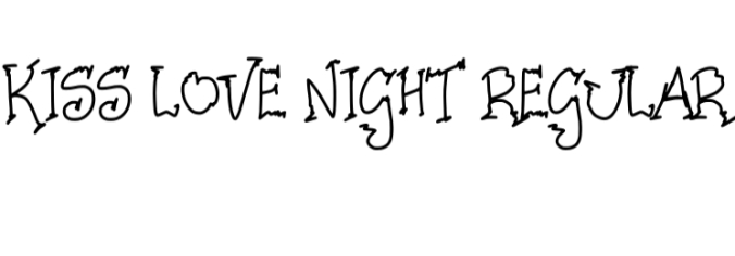 Kiss Love Night Font Preview