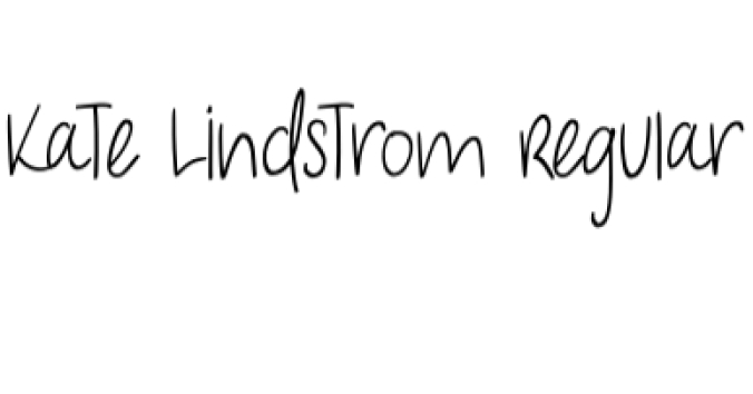 Kate Lindstrom Font Preview
