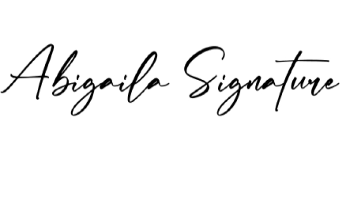 Abigaila Signature Font Preview