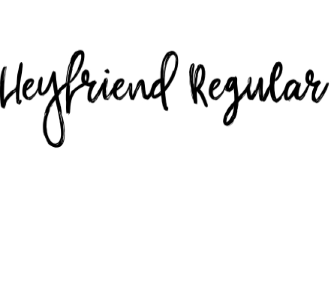 Hey Friend Font Preview