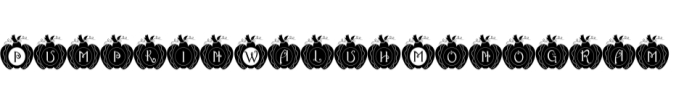 Pumpkin Waluh Monogram Font Preview