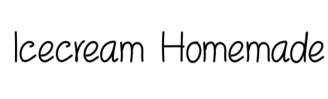 Icecream Homemade Font Preview
