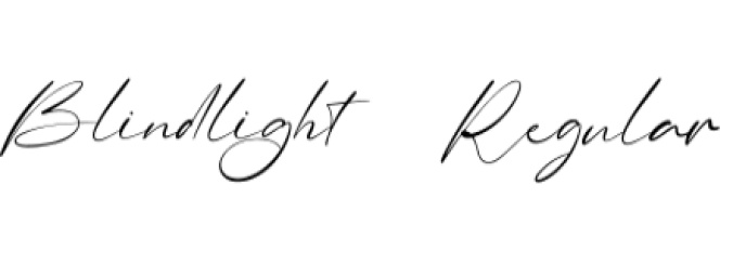 Blindlight Font Preview