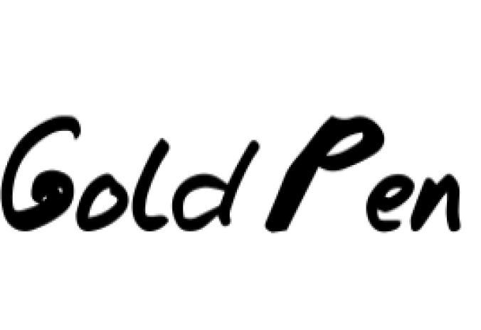 Gold Pen Font Preview