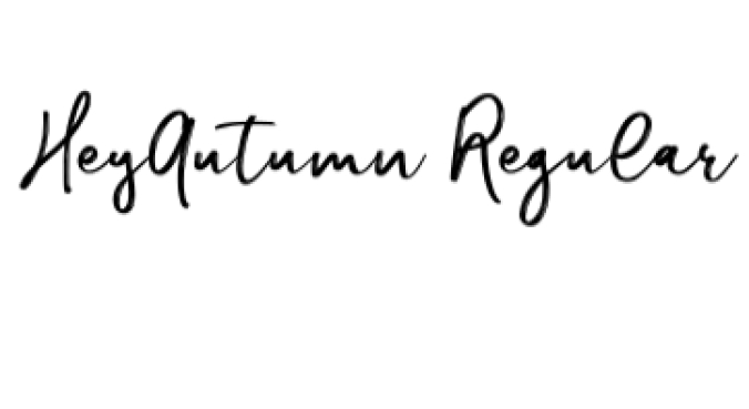 Hey Autumn Font Preview