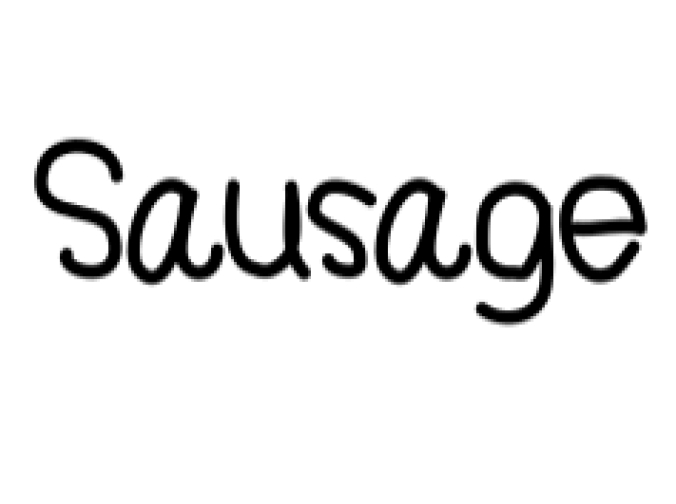 Sausage Font Preview