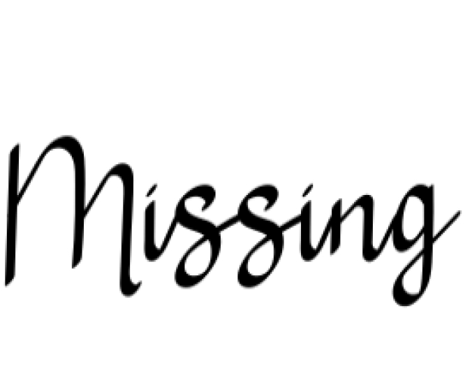 Missing Font Preview