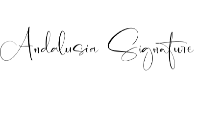 Andalusia Signature Font Preview
