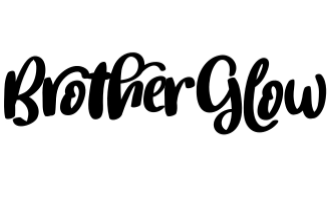 Brother Glow Font Preview