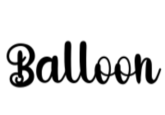Balloon Font Preview