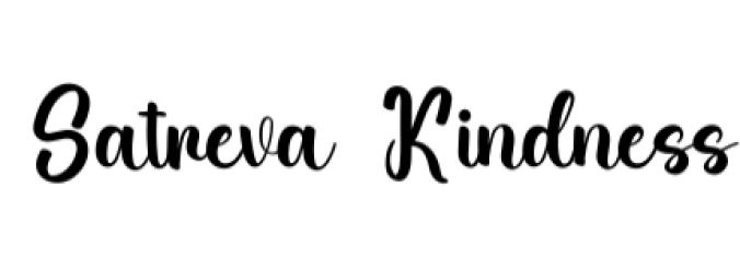 Satreva Kindness Font Preview