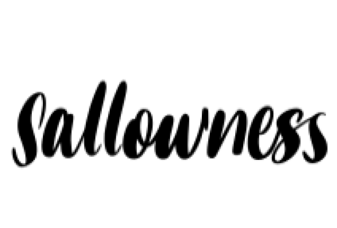 Sallowness Font Preview