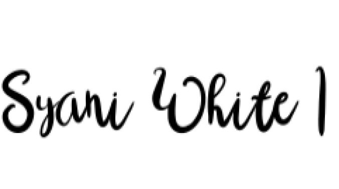 Syani White Font Preview