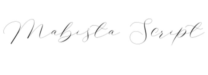 Mabista Script Font Preview