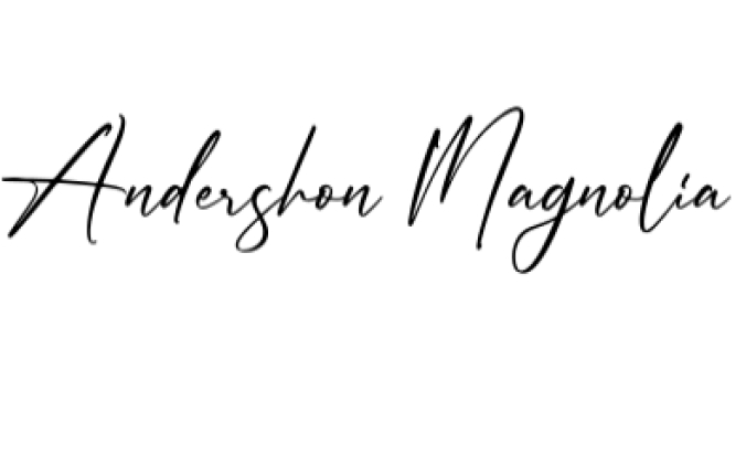 Andershon Magnolia Font Preview