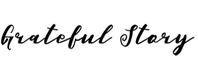 Grateful Story Font Preview